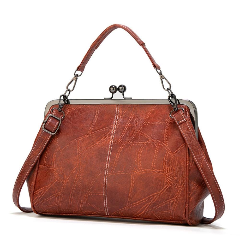 Classic Buckle Leather Handbag