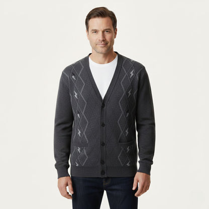 Classic Men's V Neck Sweater with Pockets