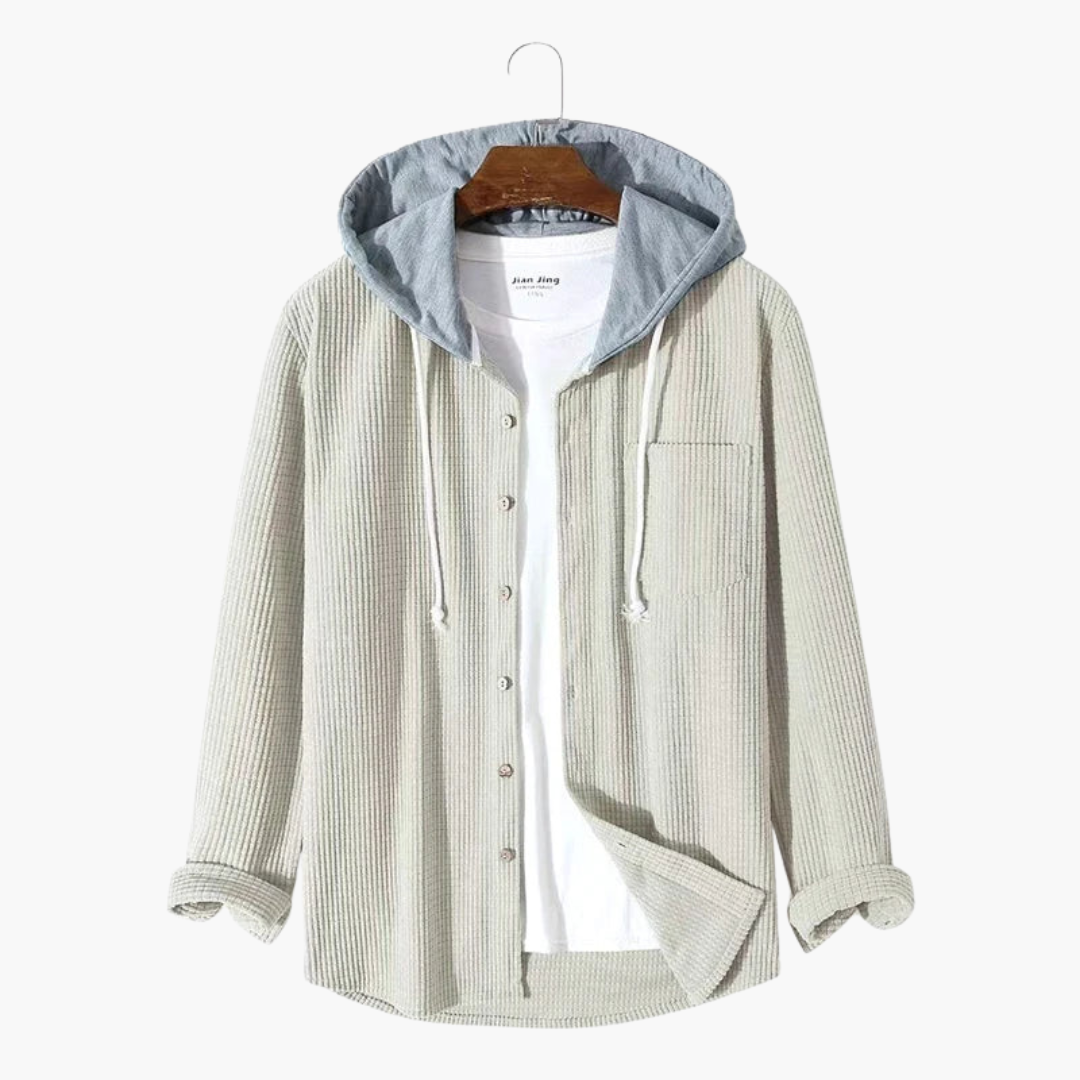 Men's Parka Coat with Button Front - Olytrend