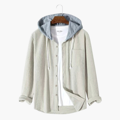 Men's Parka Coat with Button Front - Olytrend