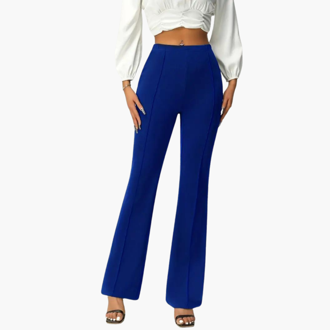 Comfortable Wide Leg Pants for Women with Elastic Waist - Olytrend