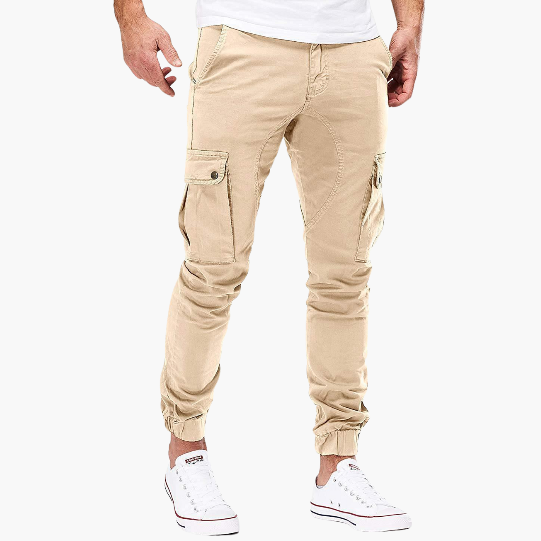Relaxed Fit Work Pants with Large Side Pockets - Olytrend