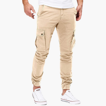 Relaxed Fit Work Pants with Large Side Pockets - Olytrend