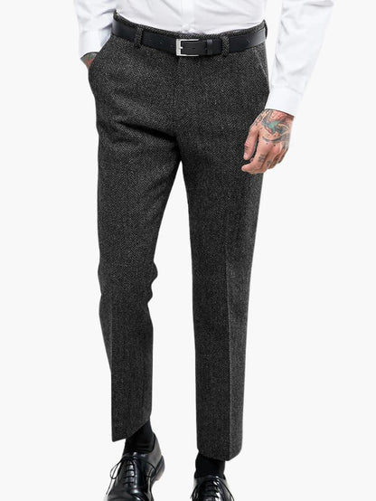 Classic Wool Pants for Men - Comfortable Slim Fit