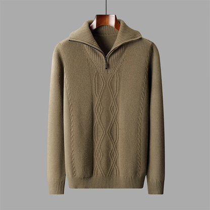 Soft Mens Cable Knit Cashmere Sweater