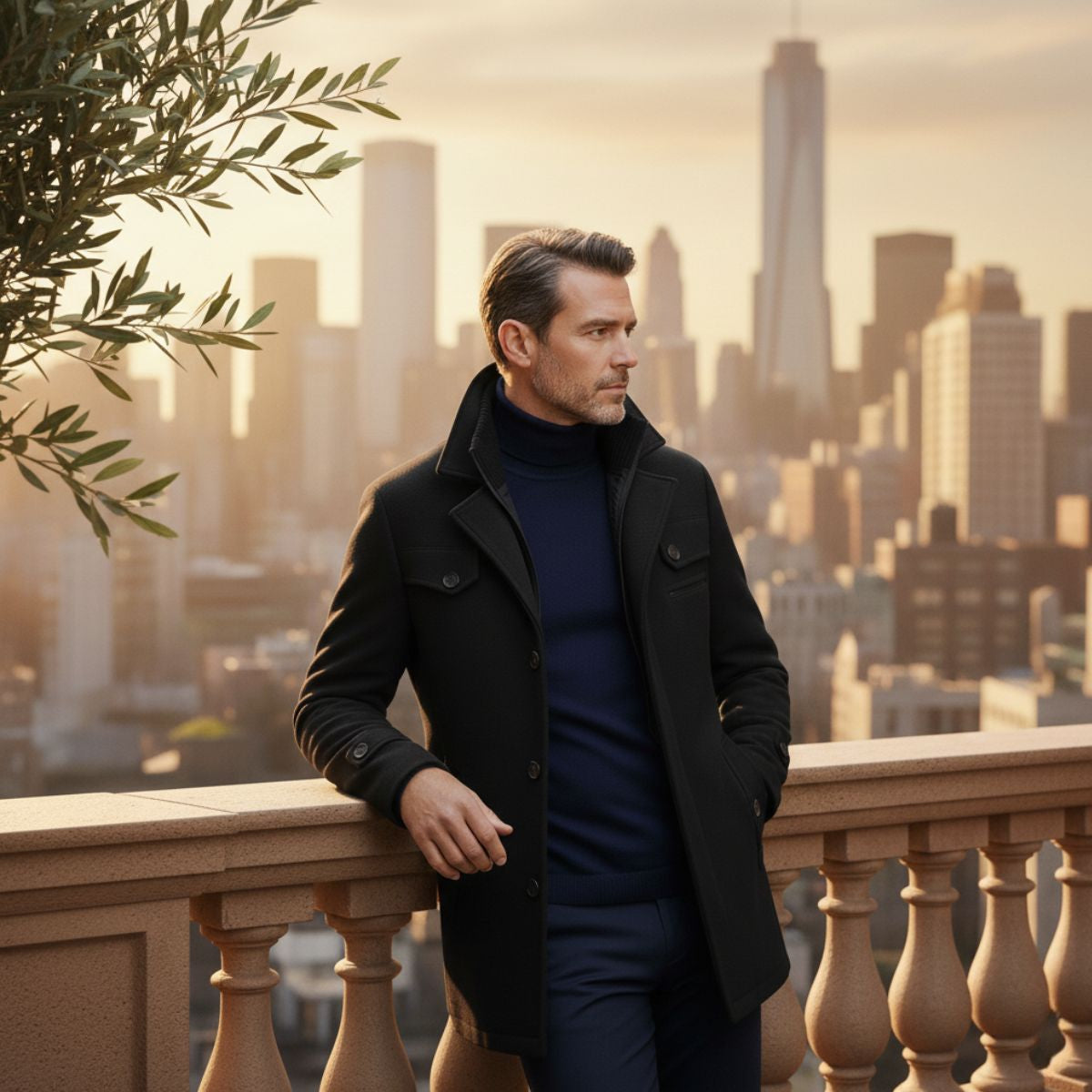 Warm Waterproof Men's Wool Winter Jacket