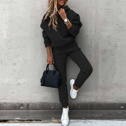 Relaxed Fit Women's Hoodie Jogger Sweat Suit Set - Nocini