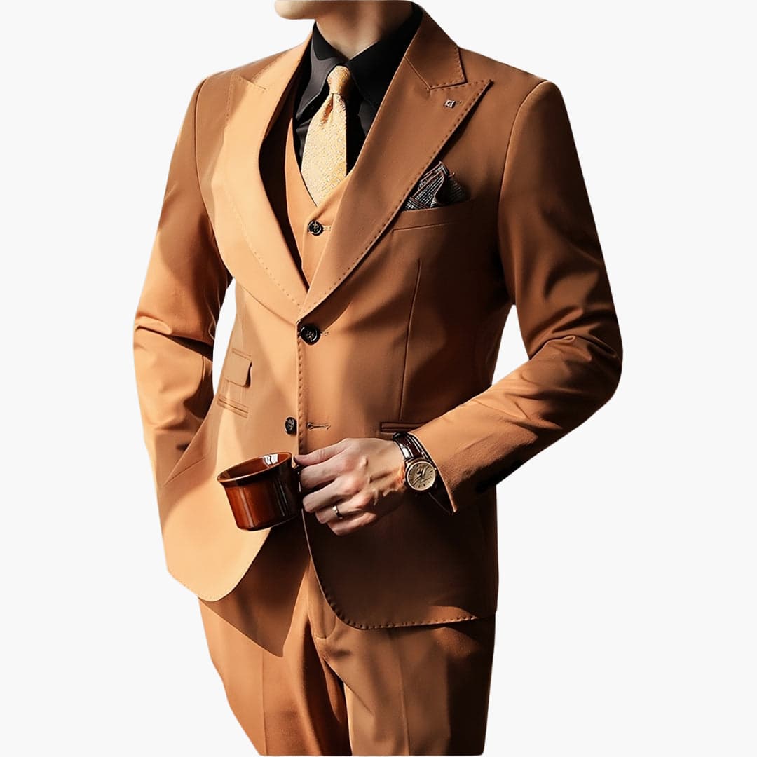 Men's Slim Fit 3 Piece Suit with Waistcoat