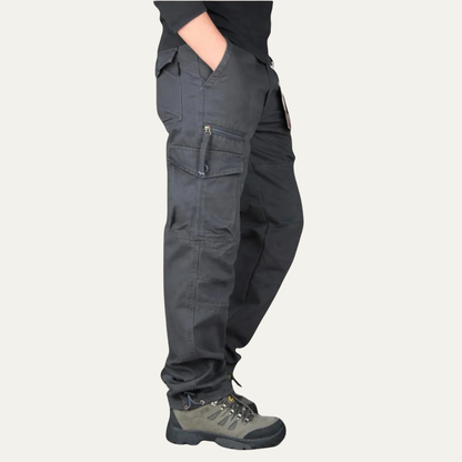Rugged Men's Tactical Cargo Pants with Multiple Pockets