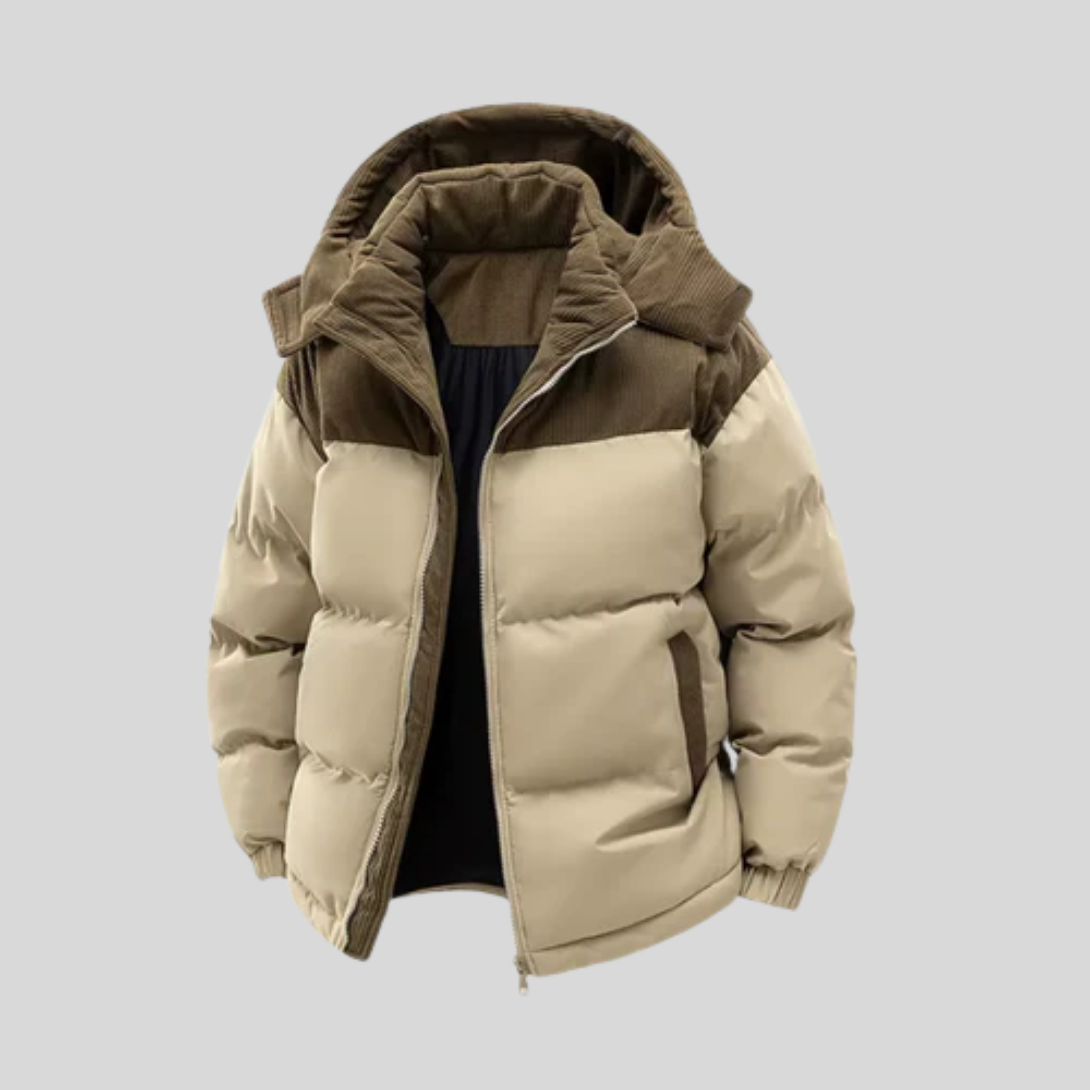 Warm Waterproof Mens Parka Coat with Hood - Olytrend