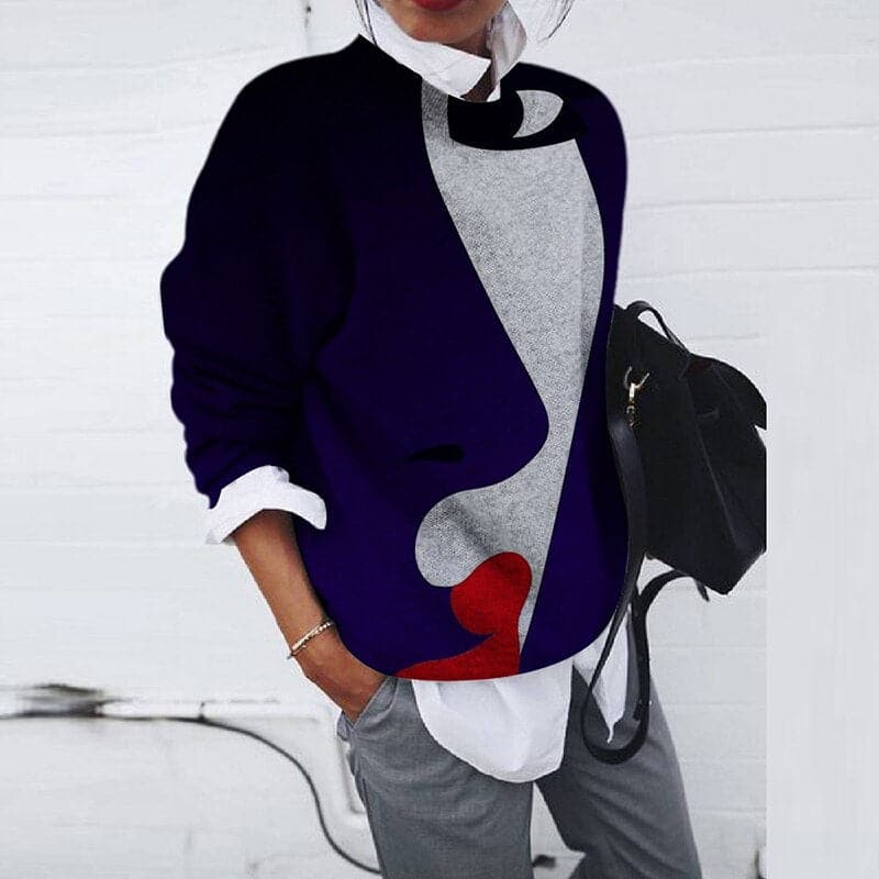 Casual Women's Long Sleeve Graphic Tee