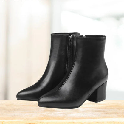 Elegant Women's Metallic Low Heel Boots