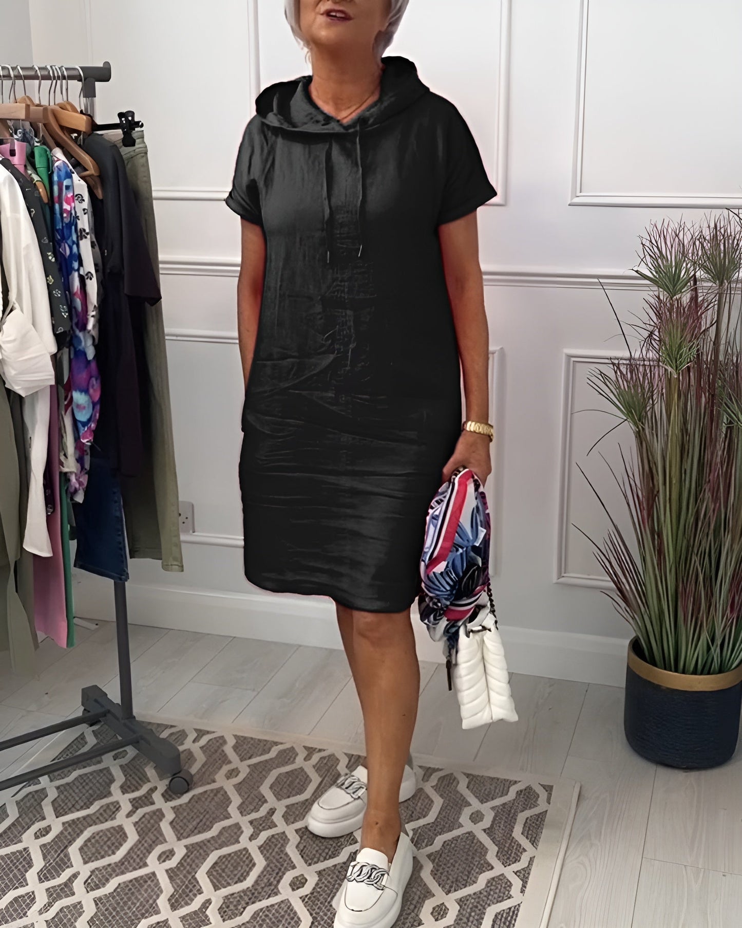Comfy Casual Hooded Dress