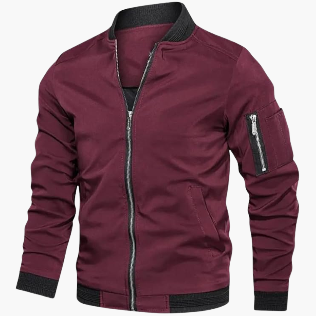 Slim Fit Casual Bomber Jacket - Olytrend