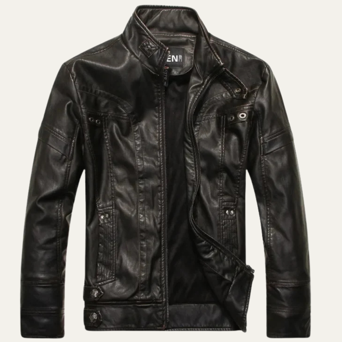 Vintage Men's Leather Motorcycle Jacket