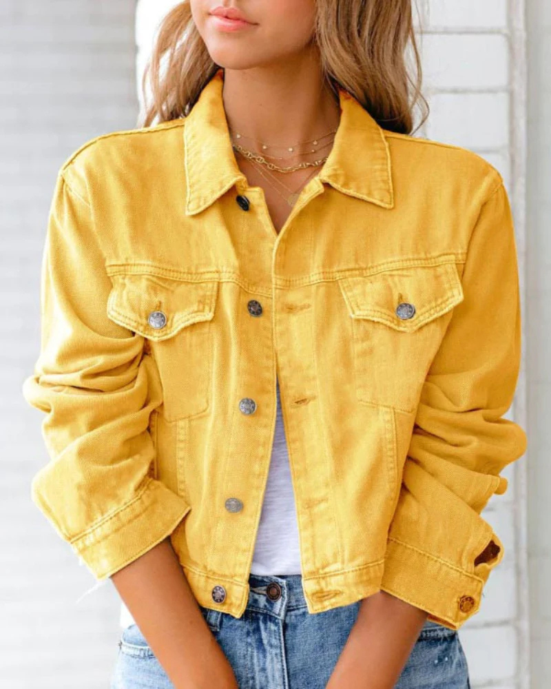 Trendy Blue Jeans Jacket