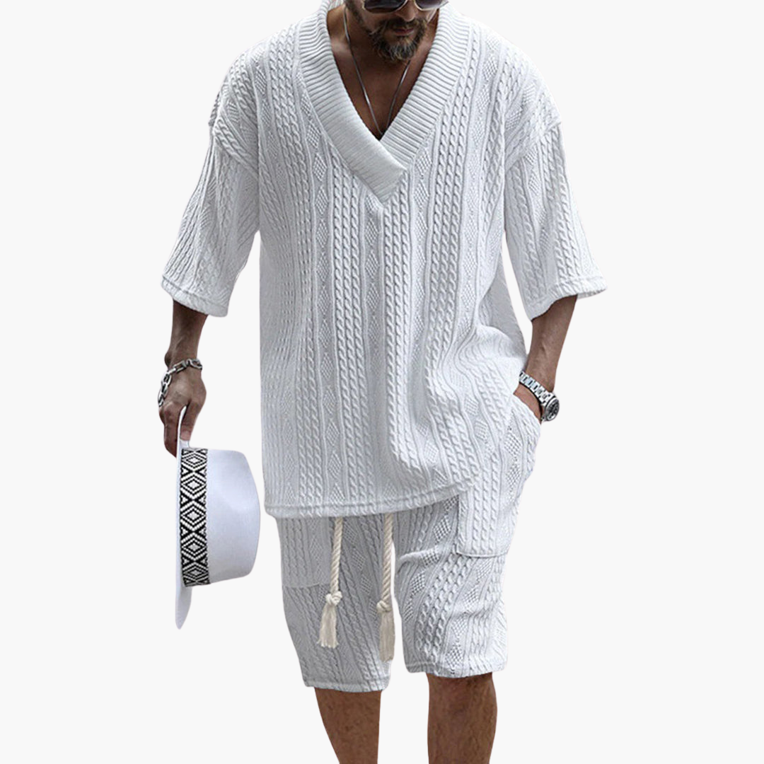Lightweight Mens 2 Piece Shorts Set - Olytrend