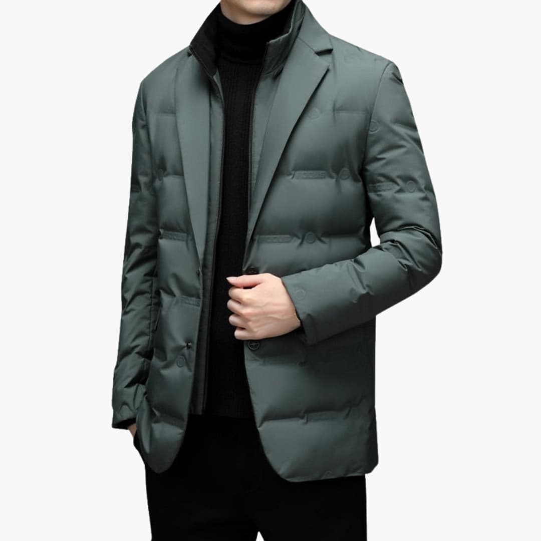 Classic Fit Men's Blazer Jacket with Button Front