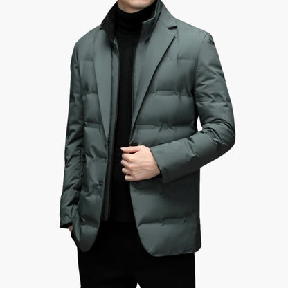 Classic Fit Men's Blazer Jacket with Button Front