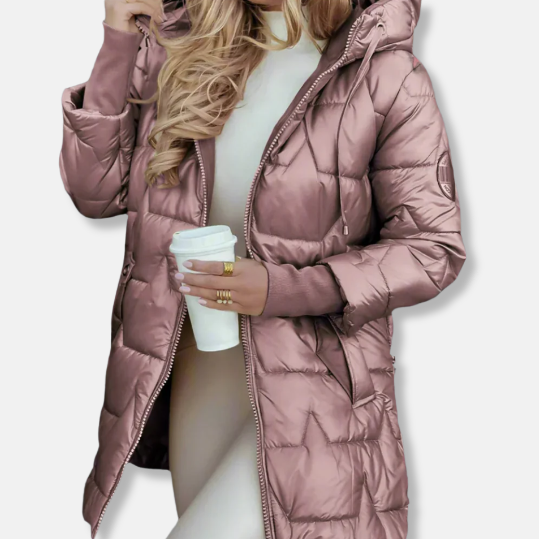 Warm Hooded Puffer Jacket for Women