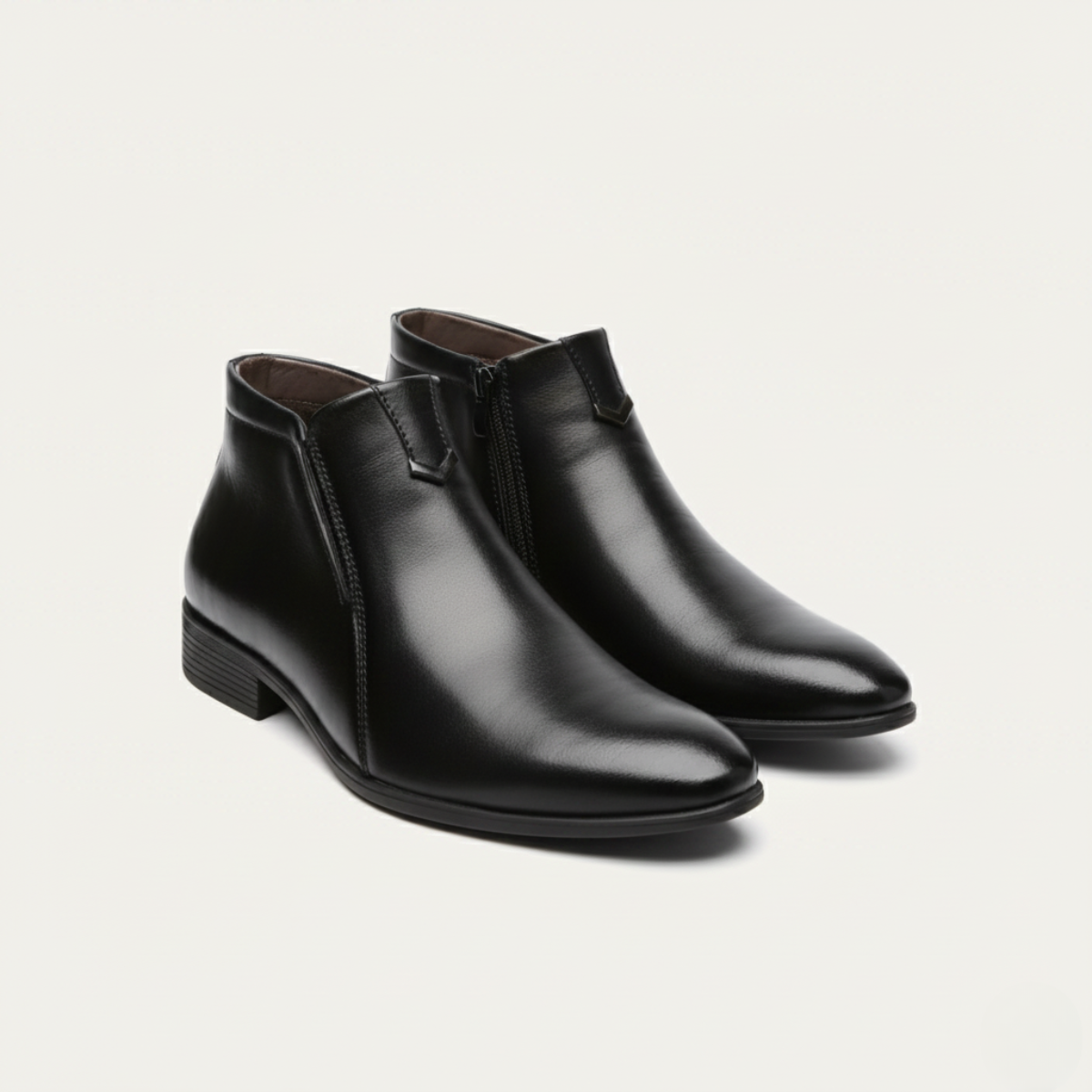 Classic Men's Leather Dress Ankle Boots - Nocini