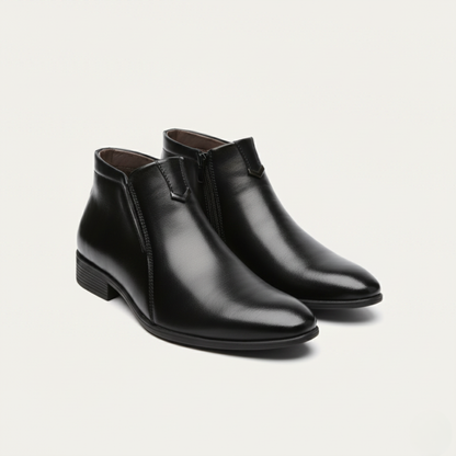 Classic Men's Leather Dress Ankle Boots - Nocini
