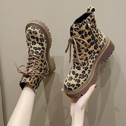 Wild Leopard Ankle Boots