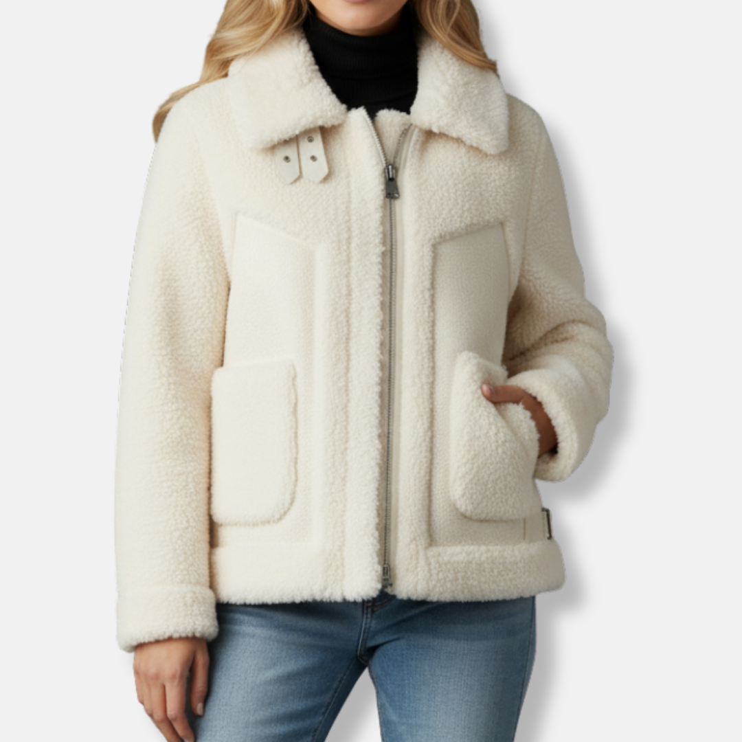 Soft Warm Women's Shearling Coat - Nocini