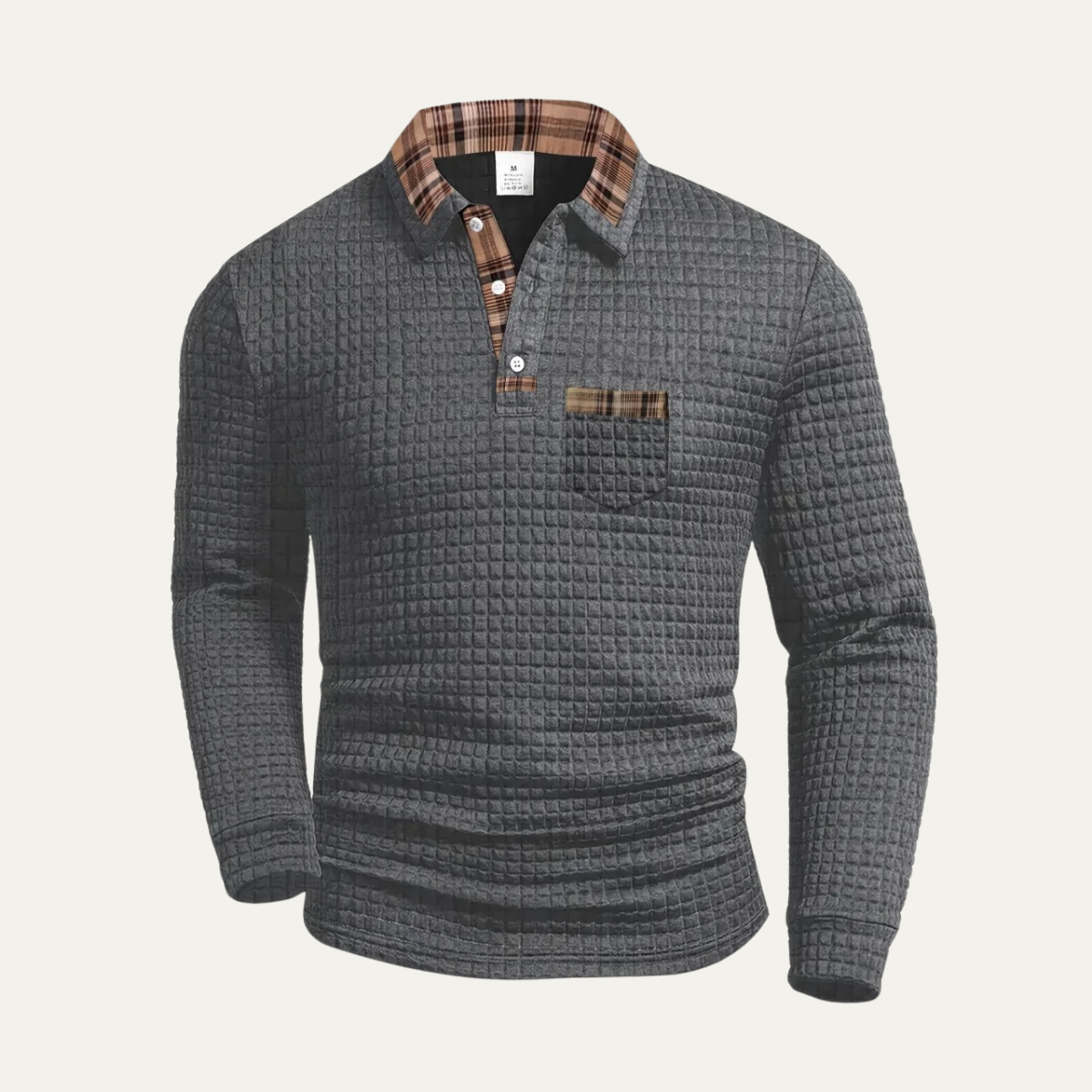 Classic Men's Relaxed Fit Waffle Polo Sweater - Nocini