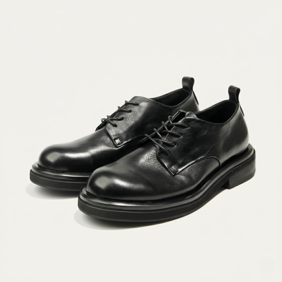 Classic Black Leather Oxford Shoe - Nocini