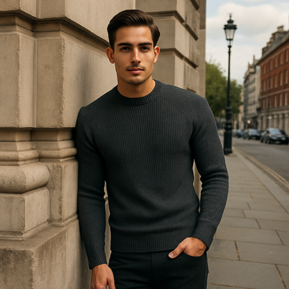 Luxury Cashmere Men's Crew Neck Sweater