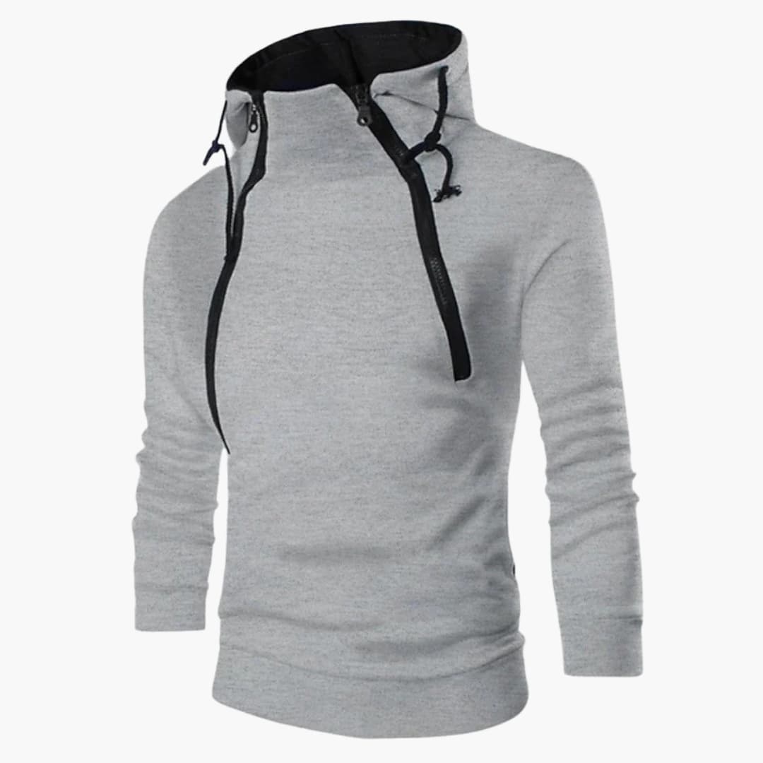 Men's Zip Up Adjustable Hooded Sweatshirt - Olytrend