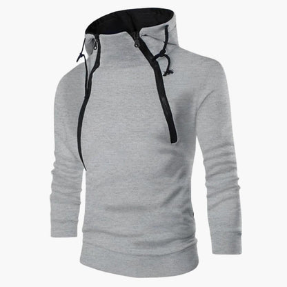 Men's Zip Up Adjustable Hooded Sweatshirt - Olytrend