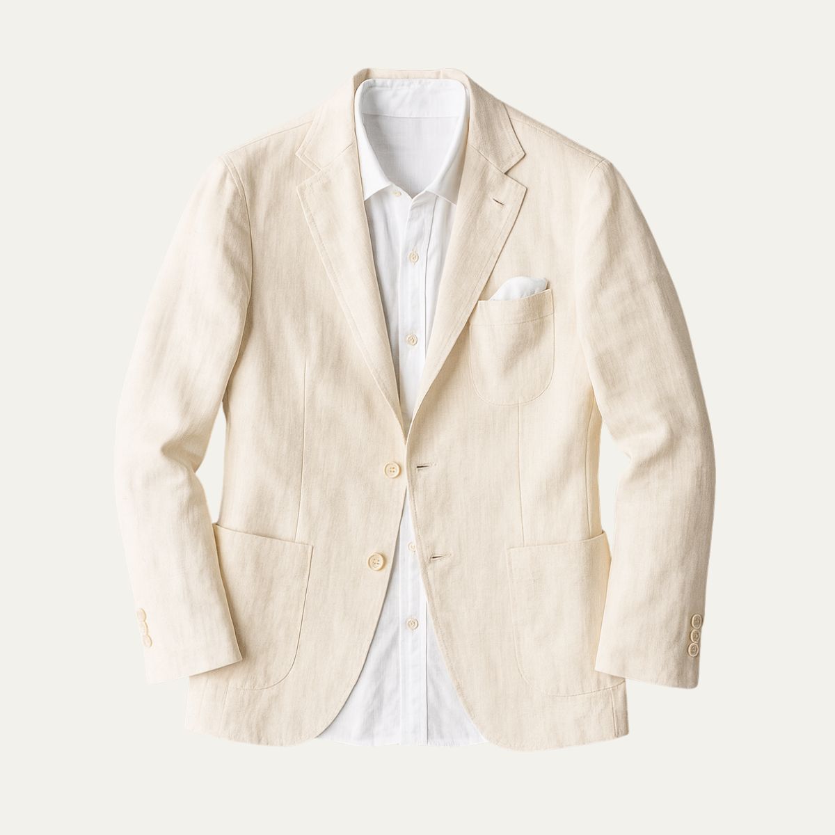 Lightweight Beige Summer Jacket for Men - Formal Events