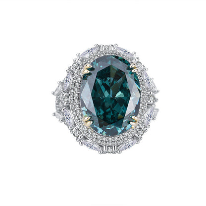 Luxury Silver CZ Diamond Solitaire Ring - Pexav