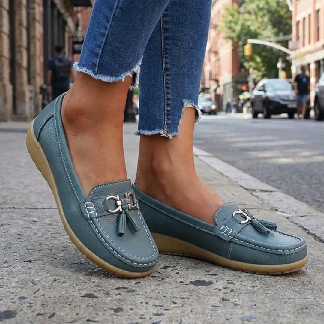 Timeless Genuine Leather Slip On Shoes - Nocini