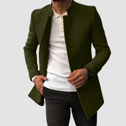 Traditional Warm Men's Winter Overcoat - Olytrend