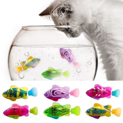 Fun Cat Toy Set with Moving Fish and Flashing Lights - Olytrend
