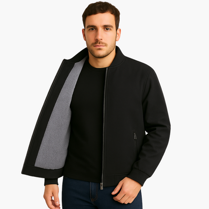Men's Zip Up Fleece Lined Bomber Jacket - Olytrend