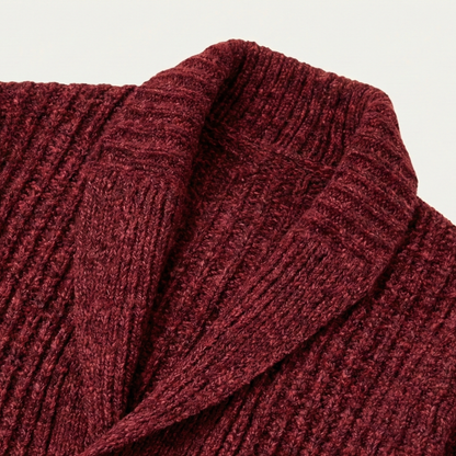 Thick Knit Men's Shawl Collar Sweater Cardigan