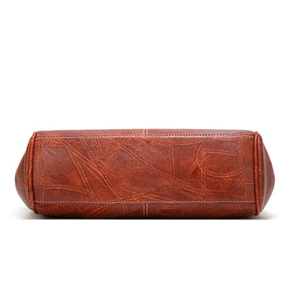 Classic Buckle Leather Handbag