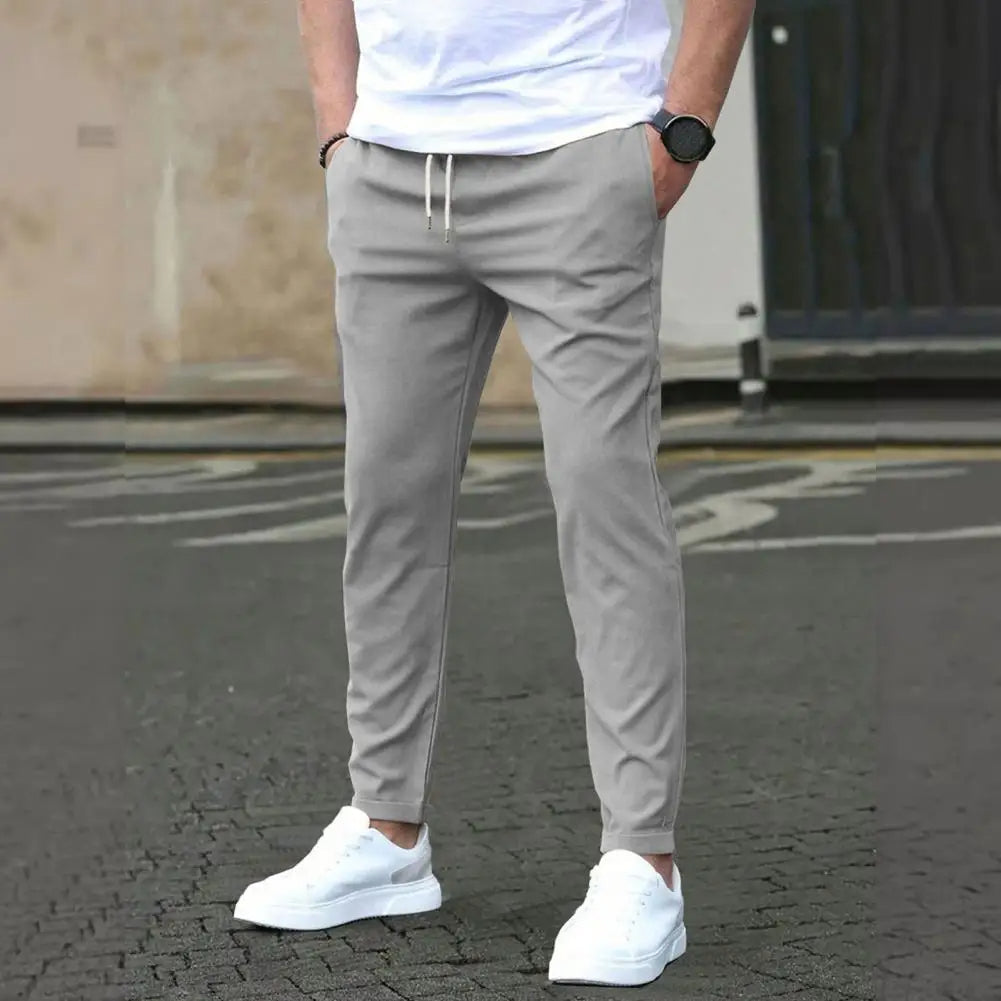 Men's Athletic Running Pants with Pockets & Elastic Waist - Olytrend
