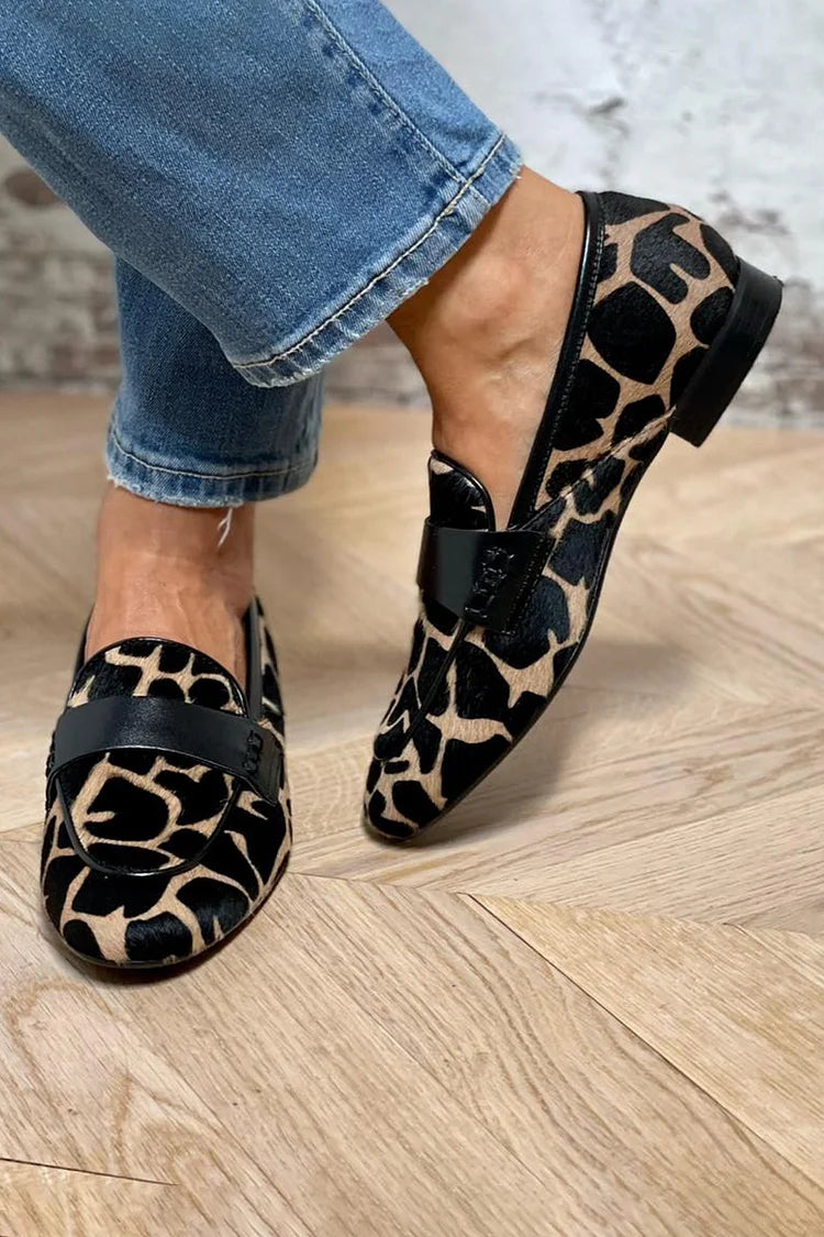 Wild Print Slip On Shoes