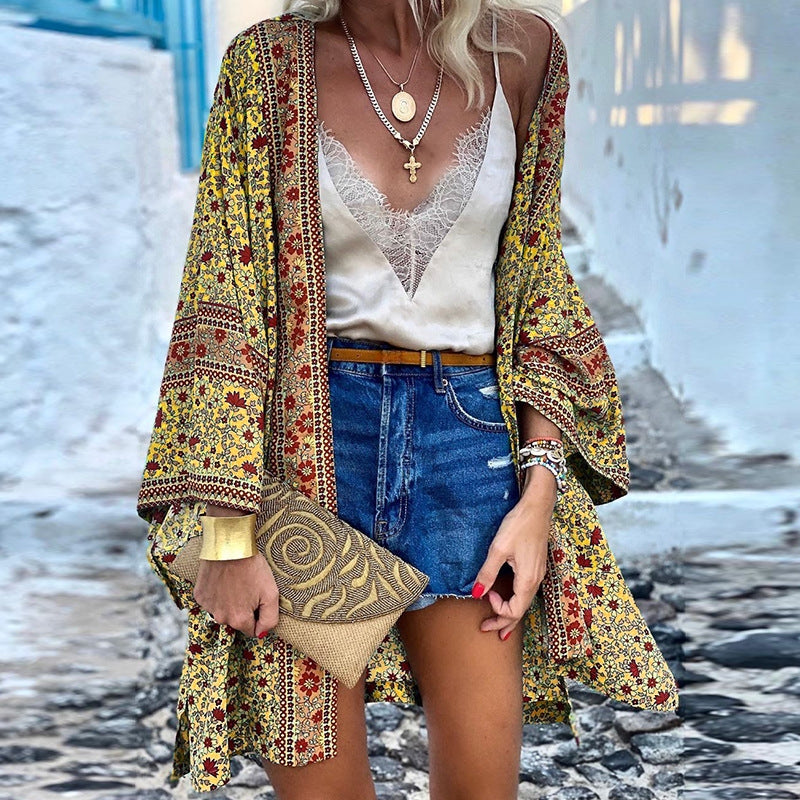 Fashionable Women's Patterned Cardigan Elara - Pexav