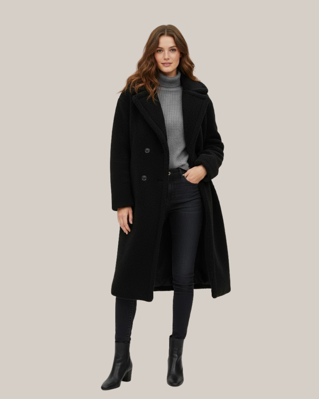 Warm Women's Faux Fur Long Coat - Nocini