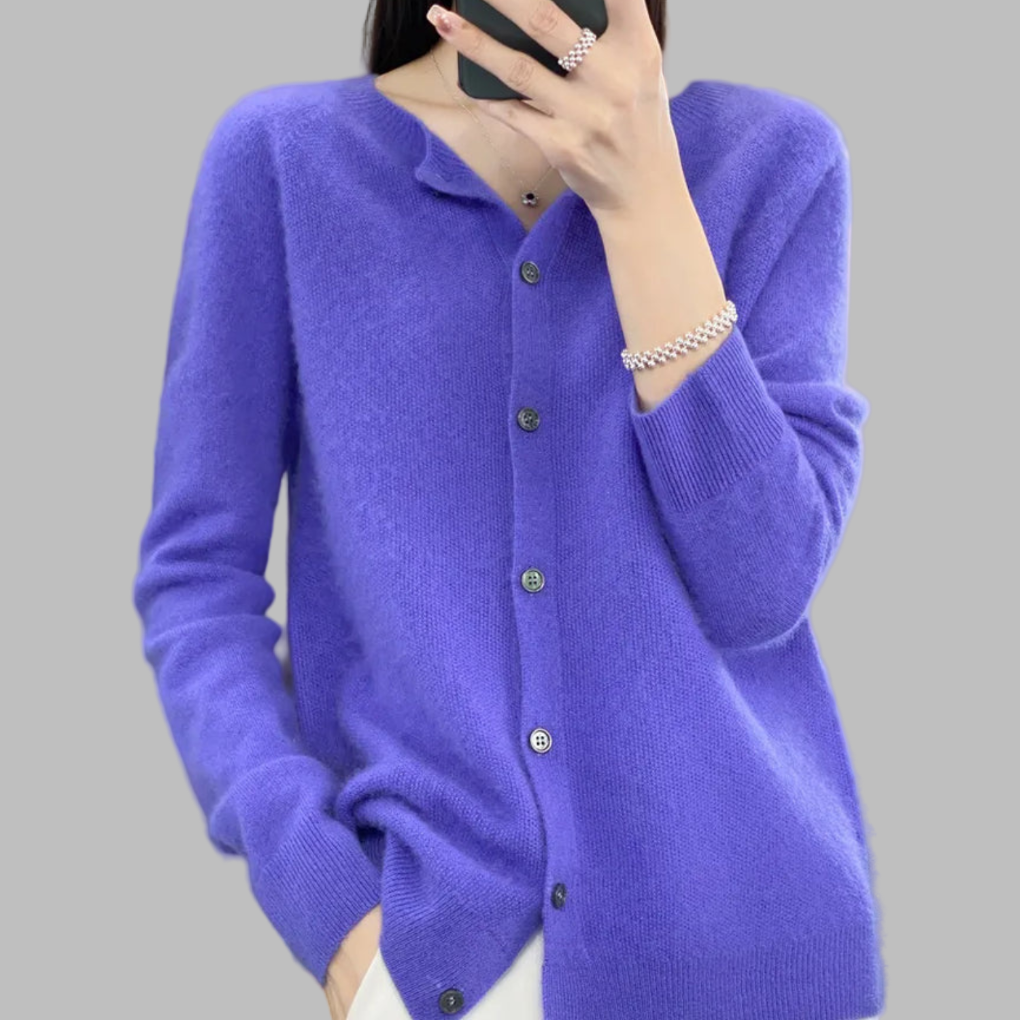 Ladies Classic Open Front Sweater