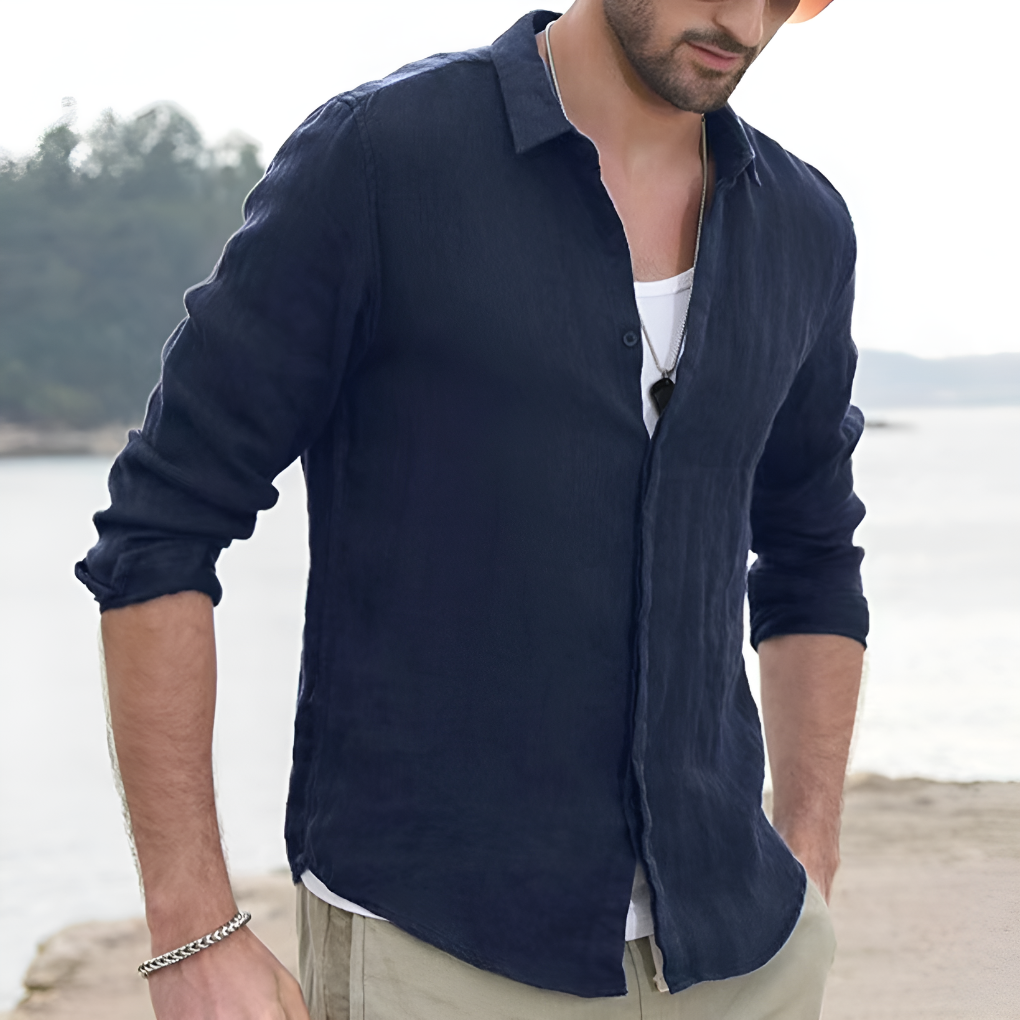 Classic Relaxed Fit Cotton Dress Shirt - Olytrend