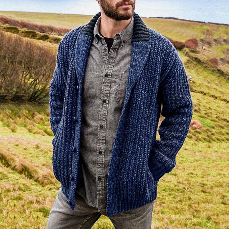 Cozy Open Front Men's Cardigan Sweater - Nocini