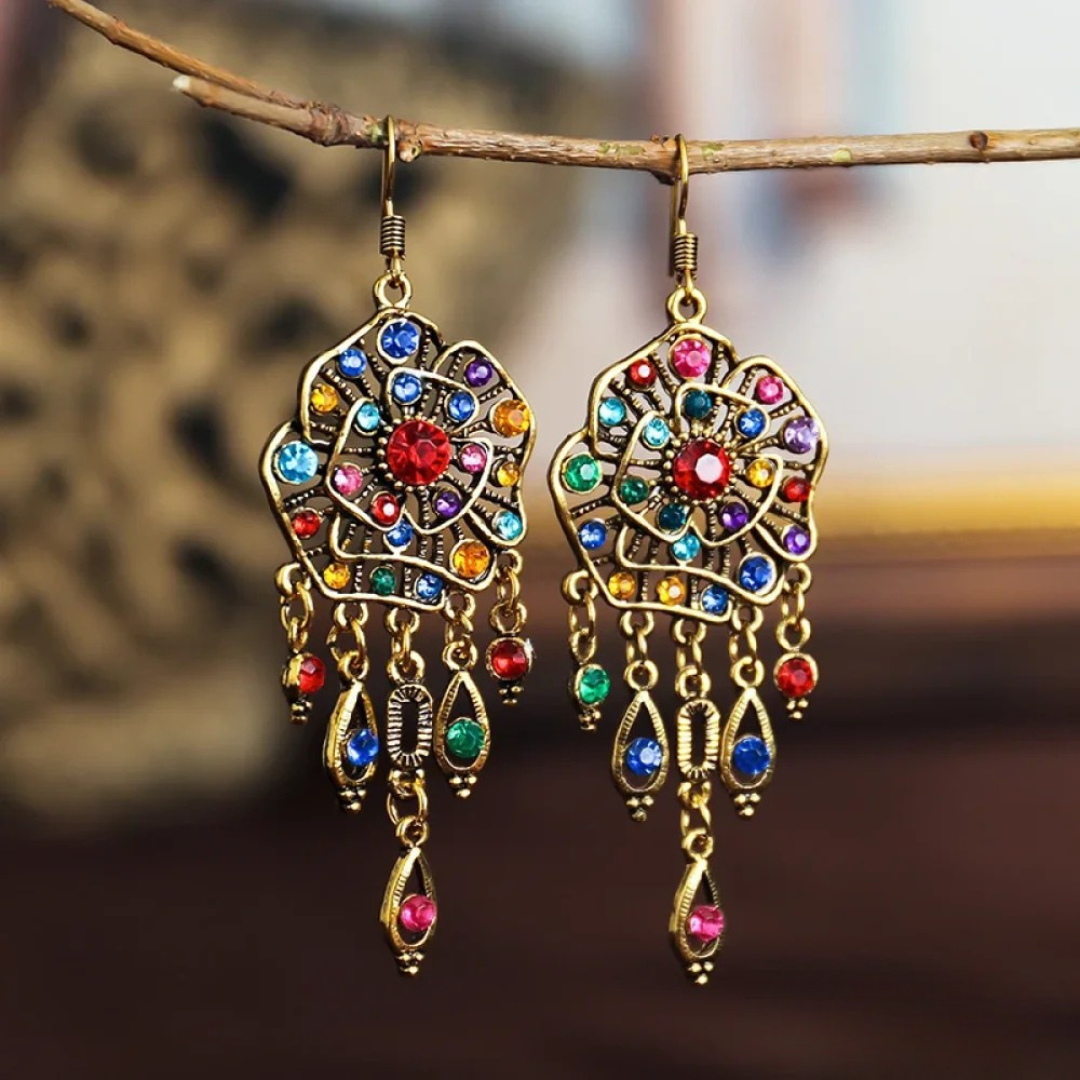 Bright Boho Geometric Drop Earrings - Nocini
