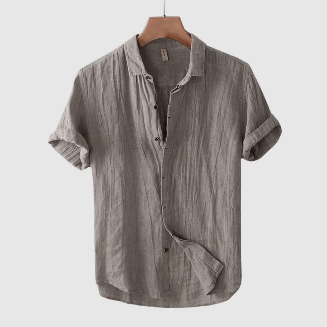 Casual Men's Lightweight Short Sleeve Shirt Loose Fit